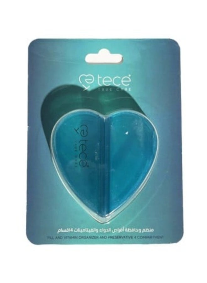 منظم وحافظة أقراص الدواء والفيتامينات - 4 أقسام - الوان متعددة